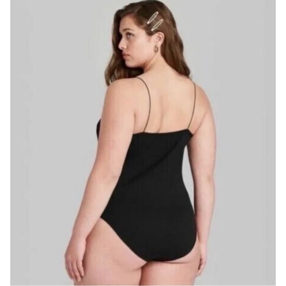 NWT Wild Fable Black Spaghetti Strap Bodysuit Womens Size XXL